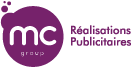 Logo MC Group, réalisations publicitaires